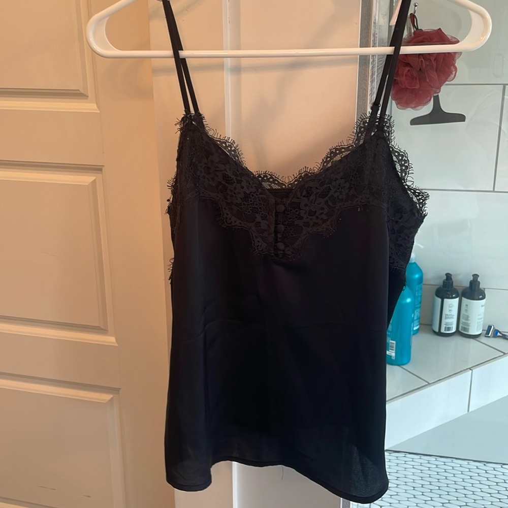 Abercrombie and Fitch Satin Lace Tank